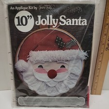 Vintage Yours Truly Jolly Santa Claus Applique Kit 10" No. 2527 Christmas Craft