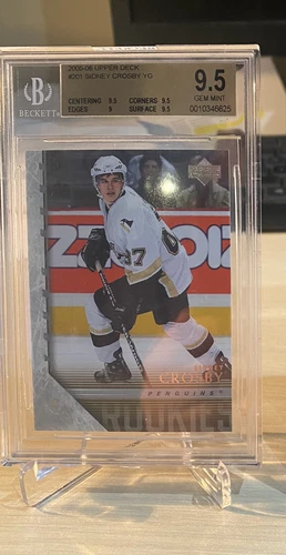 2005-06 Upper Deck Young Guns #201 Sidney Crosby YG RC Rookie BGS 9.5  