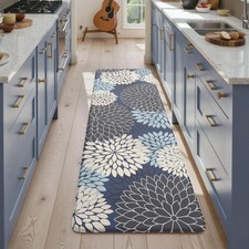 KIMODE Anti Fatigue Kitchen Mats for Floor, Boho Floral Kitchen Rugs 24" x 71...