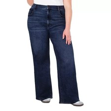 Well Worn Women's Wide Leg Jean, Dark Blue, Size: 12/32, New