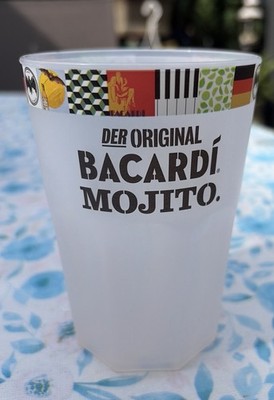 1 Bacardi Mojito Der Original Becher Plastikbecher Kunstoffbecher weiß
