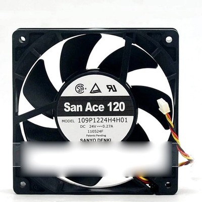 1 PC New 109P1224H4H01 12025 24V 0.27A 12CM 3-wire cooling fan #ff