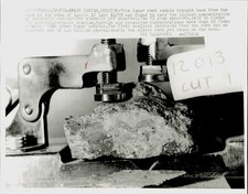1970 Press Photo Close Up Lunar Rock Sample Brought Back by Apollo 12 Crew