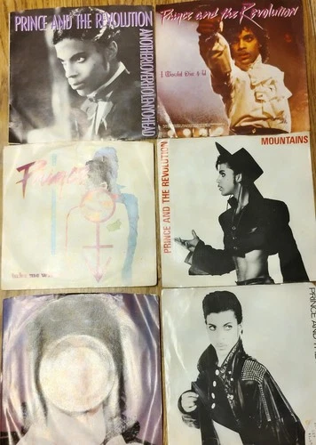 Prince Lot Of 6 7" 45 RPM Vinyl Records W/ Sleeves ( All In Great Shape )