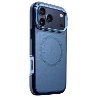 I-Blason,  Rundumhülle iPhone 17 Pro Max stoßfest 6 m Ständer, Blau