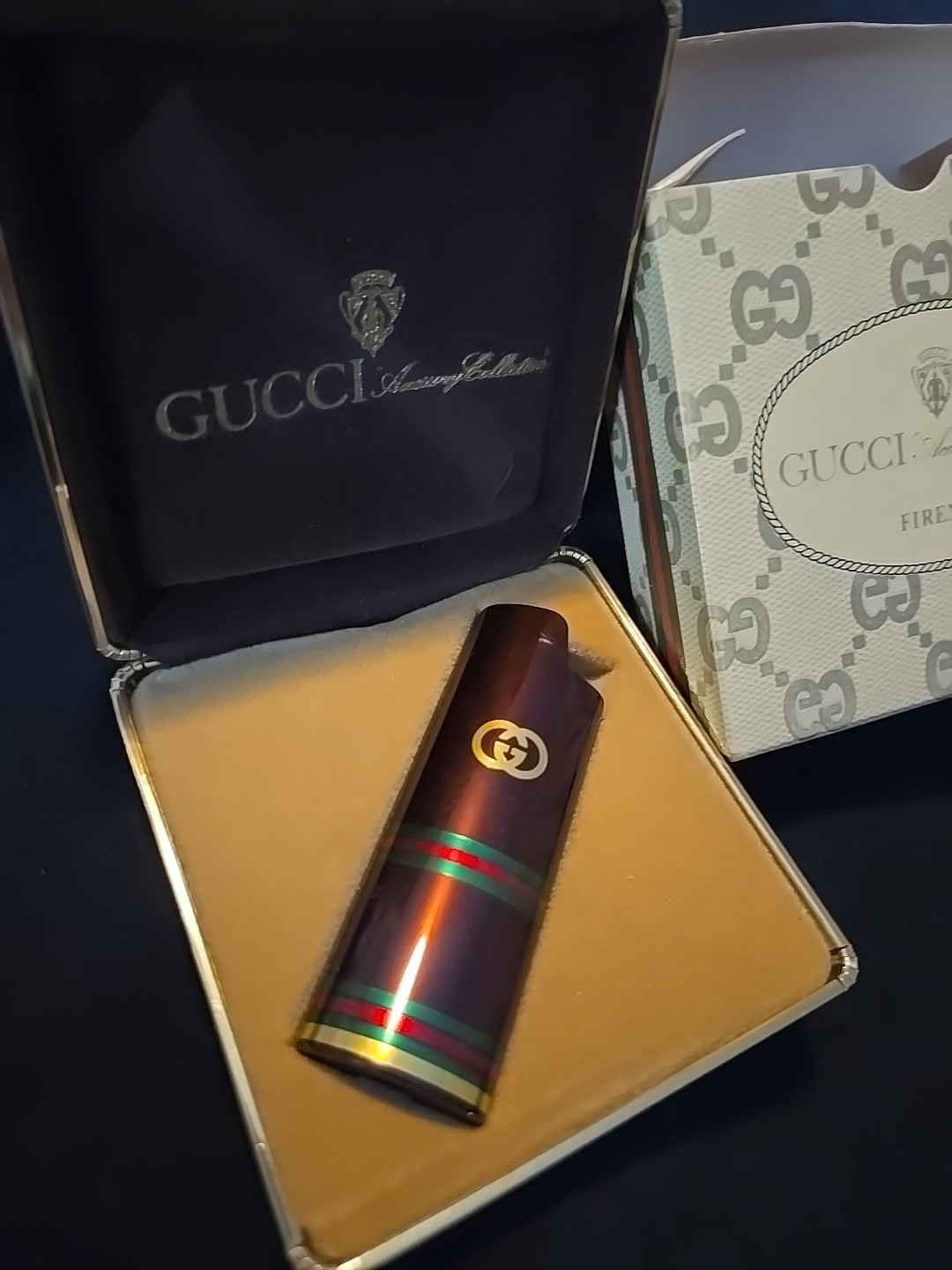 Case Gucci Striped Anniversary Cover Holder For Bic Original