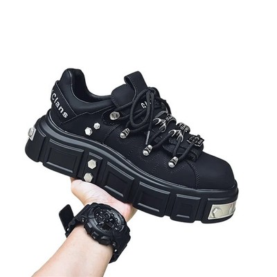 Height Increasing Men's Shoes Casual Skateboarding Leather Sports Outdoor Shoes