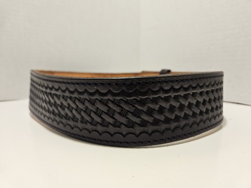 Vintage Safariland Dienstgürtel Patrouille, Strafverfolgung, Korbgeflecht, braun 28" - Bild 6 von 14