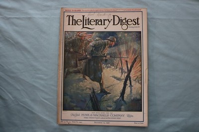 1917 DEC 15 THE LITERARY DIGEST MAGAZINE - OUR BOYS OVER THE TOP COVER - E 26609
