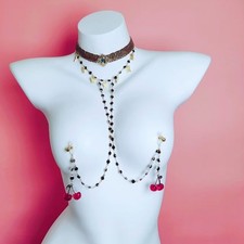 Metal Body Chain Breast Harness Jewelry Chest...