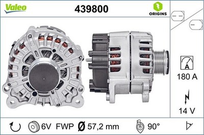 Lichtmaschine Generator Lima VALEO ORIGINS - NEW O.E. TECHNOLOGIE 439800 für A7
