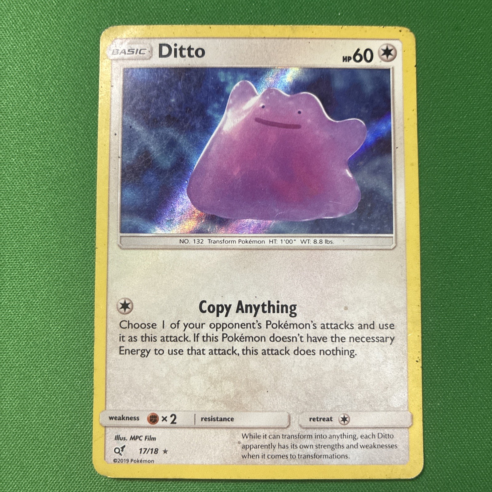 Detective Pikachu #17/18 Ditto Holo MP