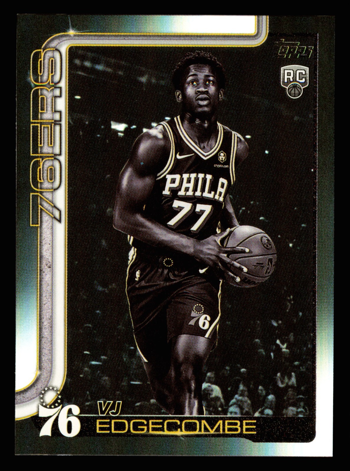 2025-26 Topps Flagship VJ Edgecombe Blackout RC #203