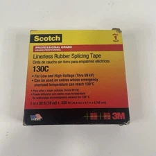 Scotch 130C, Linerless Rubber Splicing 3/4" x 30 ft, Single Roll