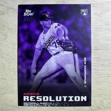 2025 Topps Black & White - Ben Casparius #RR15 Rookie Resolution /25 Purple (RC)