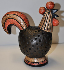 Vintage Sylvia Hood Original Pasadena Chalkware Rooster – Mid Century Folk Art –