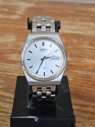 Vintage Seiko 6309-8159 Automatic 17 Jewel Day Date Steel Watch