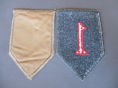 WWII, 1950s US 1st Infantry Division Shoulder Patch Lot, Theater Made BeVo & AG - Picture 10 of 10
