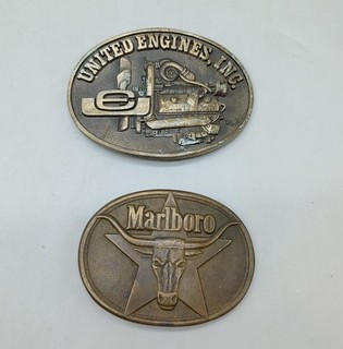 Belt Buckle Lot: Marlboro & united Engines