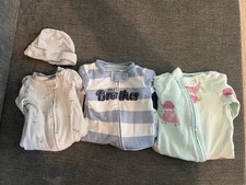 Bundle of 3 Carter's baby boy newborn sleepers