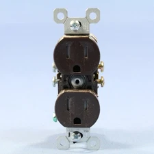 Pass & Seymour 3232TR Brown 15A Tamper Resistant Receptacle Outlet 125V Bulk