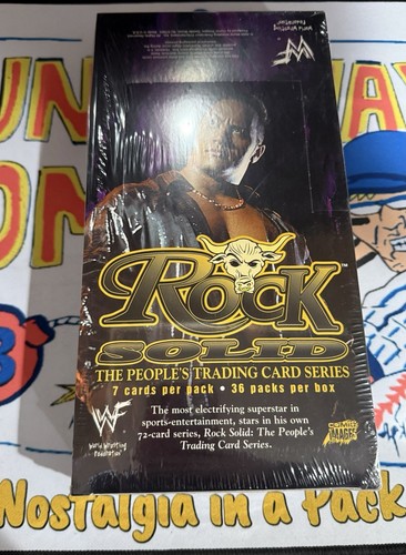 Rocky Maivia The "Rock Solid" Sealed Trading Cards Box, Dwayne Johnson, 2000 WWF