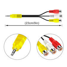 AV Adapter, Video AV Component Adapter Cable Replacement for TCL TV, 3 RCA to AV