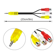 AV Adapter, Video AV Component Adapter Cable Replacement for TCL TV, 3 RCA to AV