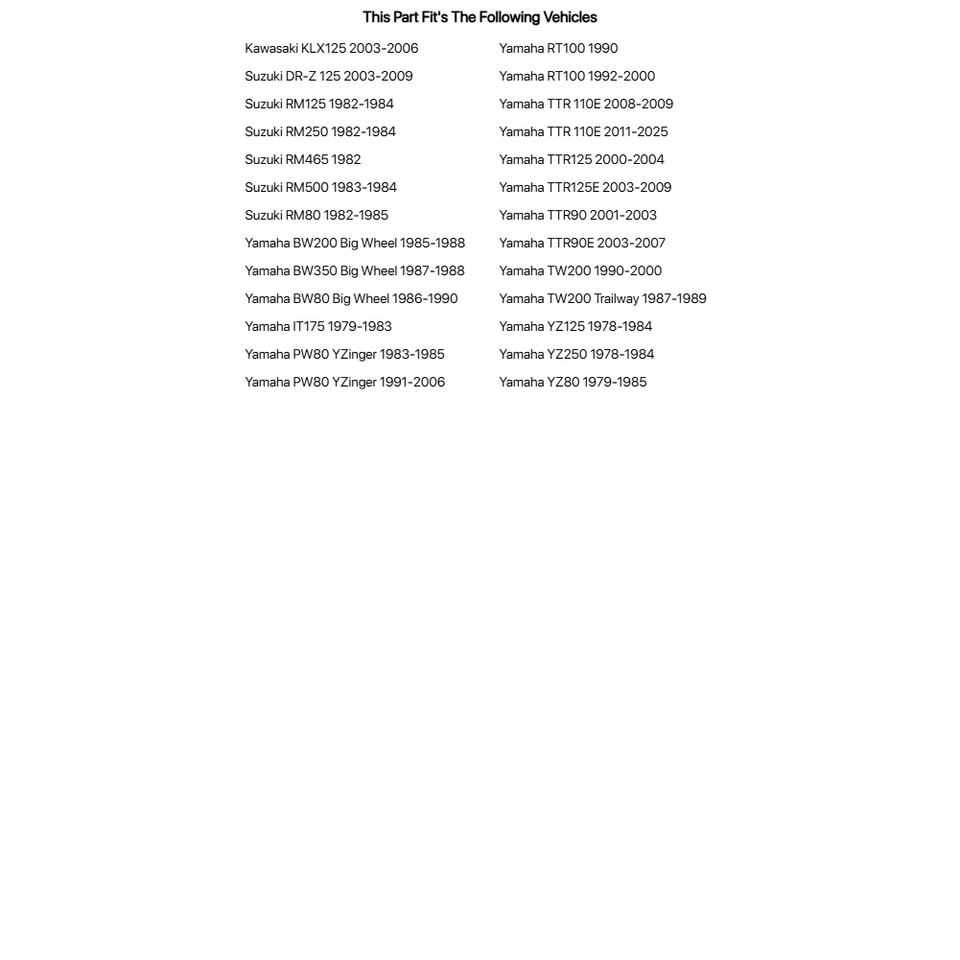 Palanca de freno Tusk pulida para Yamaha PW80 YZinger 1983-1985, 1991-2006 Foto 2 de 2