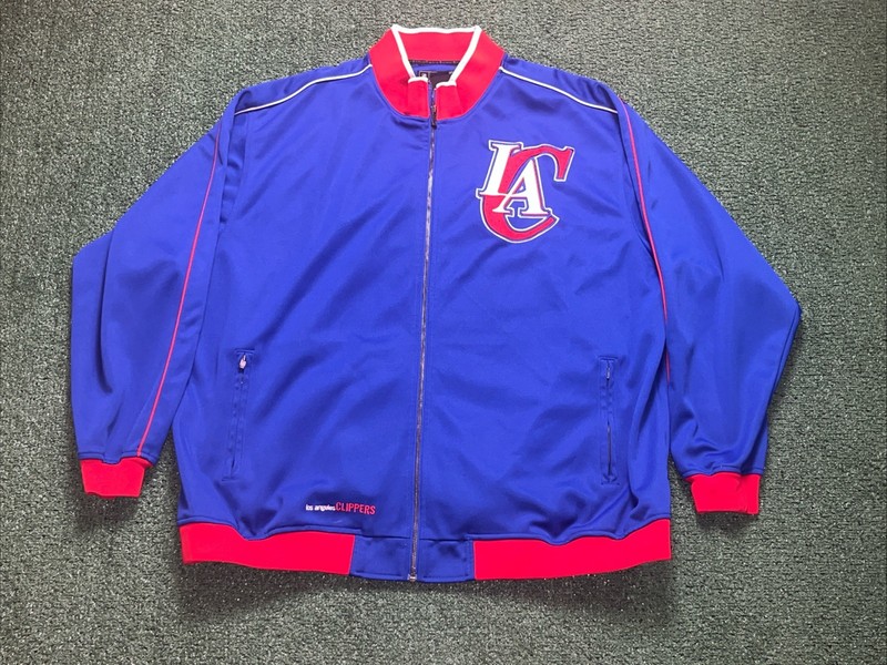 Los Angeles Clippers Reebok NBAFusion Track Jacket Blue & Red Size 2XL