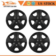 4x 15 Wheel Hub Caps Plastic Rim Covers Black Cover Kit Fits R15 Tire Rim