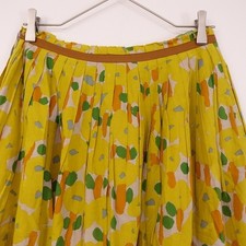 Mina Perhonen Sonata Cotton Tucked Skirt Size 38 List  38,000 
