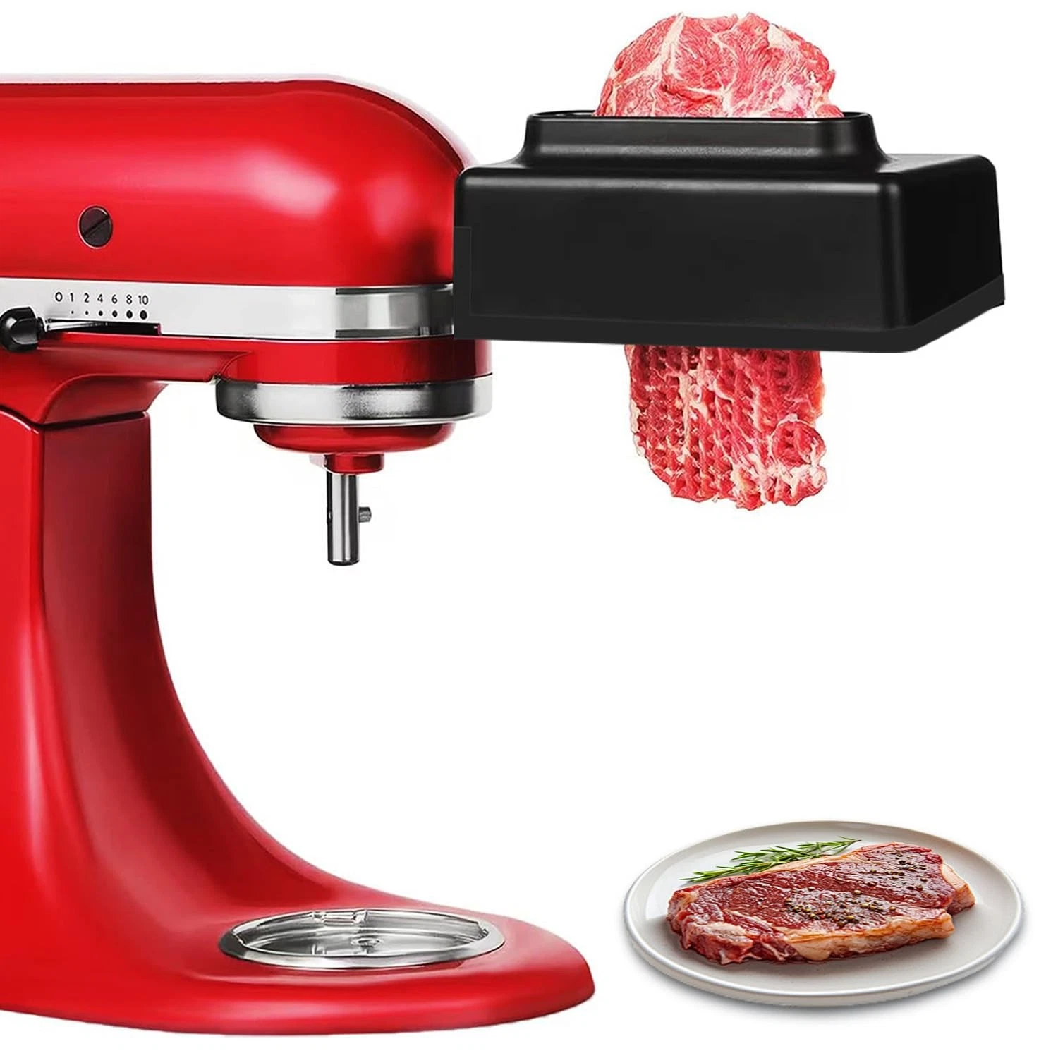 Meat Tenderizer Attachment for Kitchenaid, Updated Stainless Steel Gear Meat ...