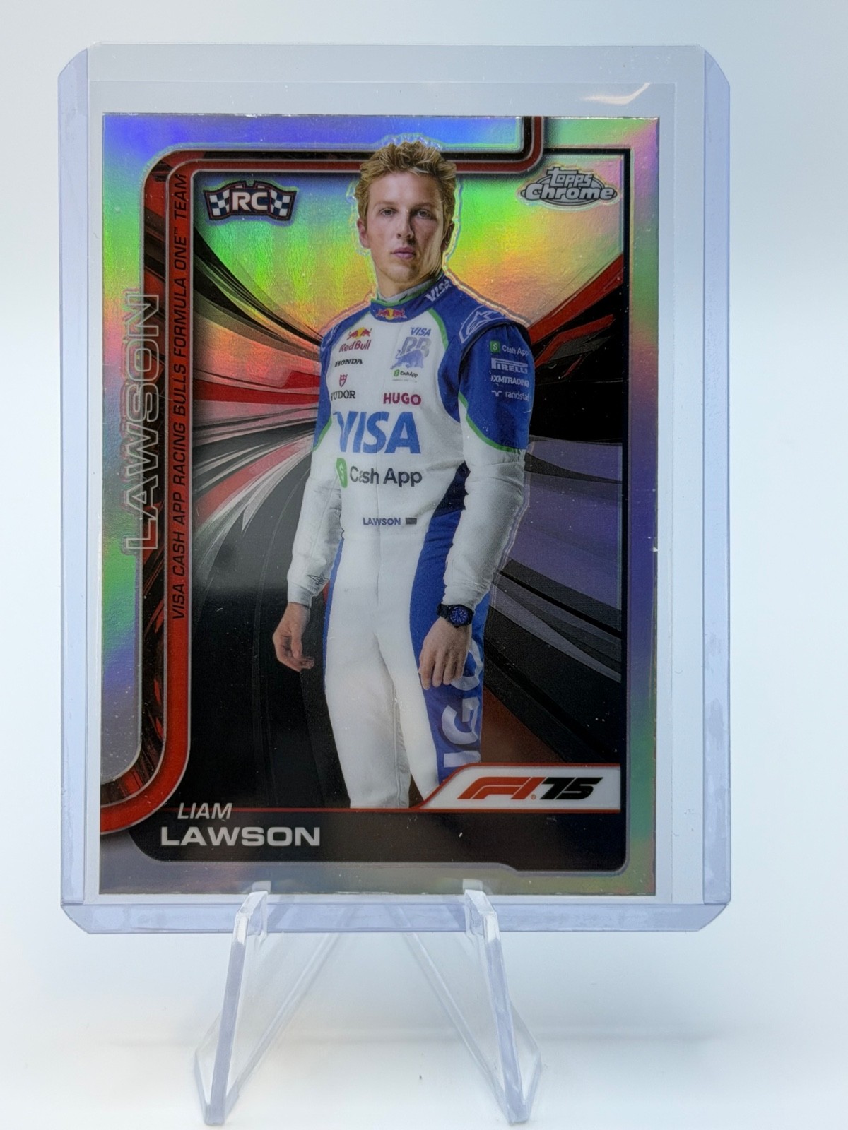 2025 Topps Chrome Formula 1 F1 #11 Liam Lawson (F1 Drivers RC Refractor Portrait