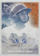 2018 Topps Pro Debut Splash of the Future Orange 12/25 Keibert Ruiz Auto 1v3