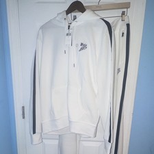 Polo Ralph Lauren Men s L White/Navy Fleece 2pc Hoodie Pants Set