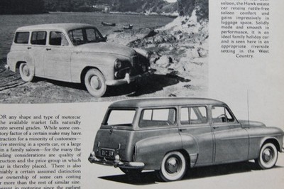Original 1956 Motor mag extracted road test: HUMBER HAWK estate
