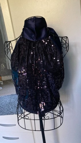 vicky martin top halter neck and tie back. one size - Picture 2 of 14