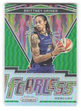 2021 Panini Prizm WNBA Fearless Prizms Green #14 Brittney Griner