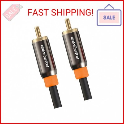 FosPower Digital Audio Coaxial Cable [24K Gold Plated Connectors] Premium S/PDIF
