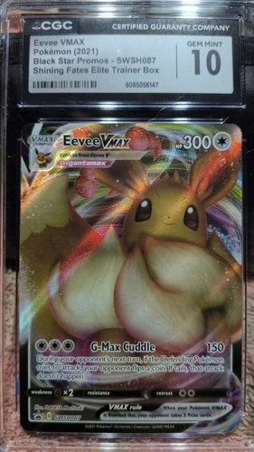 Eevee VMAX SWSH087 – Shining Fates ETB Black Star Promo (2021) – CGC 10 Gem Mint