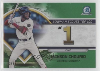2023 Bowman Scouts Top 100 Green Refractor 13/99 Jackson Chourio #BTP-1 ib6