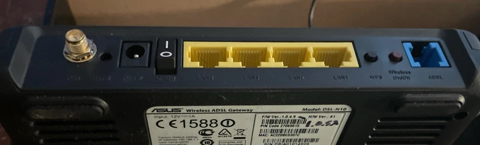 ASUS DSL-N10 150 Mbps 4-Port 10/100 Wireless b/g/n Router ADSL wps Windows & Mac - Image 4 of 4