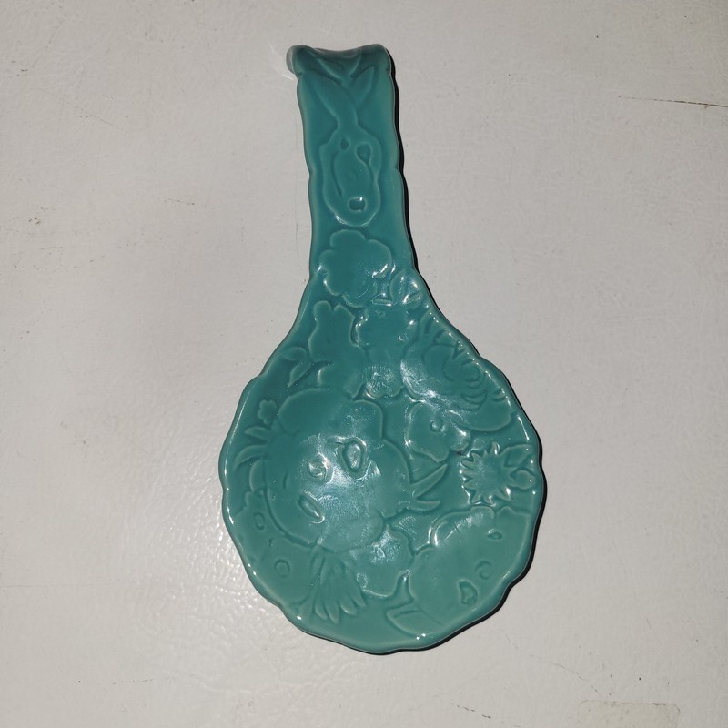 The Pioneer Woman "Flea Market" Turquoise Embossed Spoon Rest Discontinued