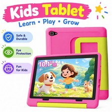 Android 15 Kids Tablet 10 Inch HD Touchscreen Octa-Core Processor For Ages 2-10