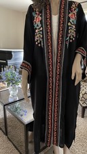 NEW JOHNNY WAS KIMONO HEAVILY EMBROIDERED CARDIGAN JACKET BOHO MEDIUM LARGE 398