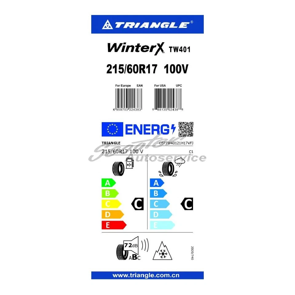Triangle Winterreifen 215/60 R 17 100V WinterX TW-401 3PMSF XL | 20668 - Bild 2 von 4
