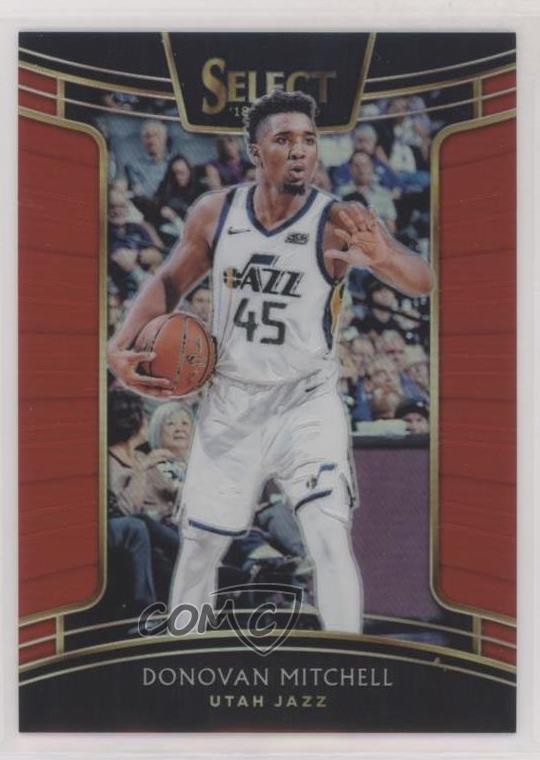 2018-19 Panini Select Concourse Red Prizm 60/199 Donovan Mitchell #71 1yj
