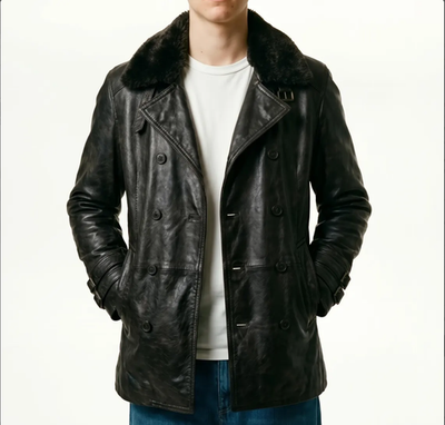 Leon S K Requiem RE 9 Coat Style Black Real Leather Jacket | eBay