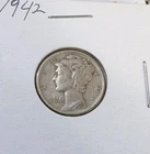 10 Mercury Dimes 1942 90% Silver  Circulated, 1.00 FACE